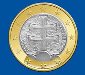 Obrázek: Slovenská strana jednoeurové mince