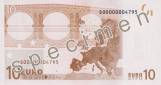 Bankovka 10 € (zadní strana)