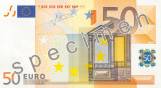 Bankovka 50 € (přední strana)