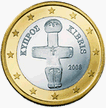 Obrázek: Kyperská strana jednoeurové mince