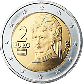 Rakousko, mince 2 euro