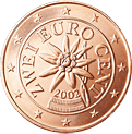 Rakousko, mince 2 centy