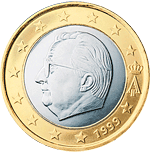 Belgie, mince 1 euro