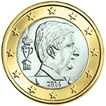 Belgie, mince 1 euro