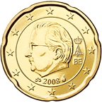 Belgie, mince 20 centů