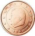 Belgie, mince 2 centy