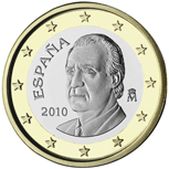 Španělsko, mince 1 euro
