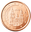 Španělsko, mince 1 cent