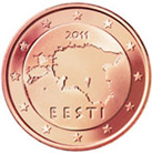 Estonsko, mince 5 centů
