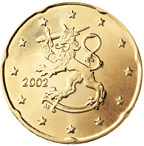 Finsko, mince 20 centů