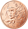 Francie, mince 2 centy