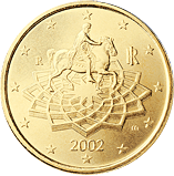 Itálie, mince 50 centů