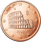 Itálie, mince 5 centů