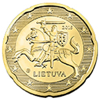 Litva, mince 20 centů