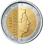 Lucembursko, mince 2 euro