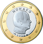 Monako, mince 1 euro