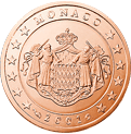 Monako, mince 2 centy