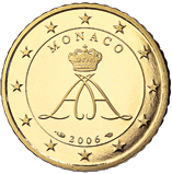 Monako, mince 50 centů