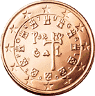 Portugalsko, mince 5 centů