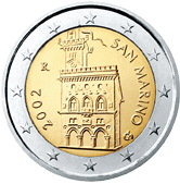 San Marino, mince 2 euro