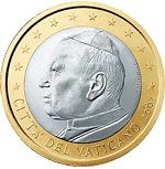 Vatikán, mince 1 euro