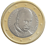 Vatikán, mince 1 euro