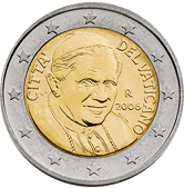 Vatikán, mince 2 euro