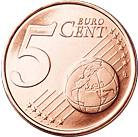 Společná strana pěticentové euromince